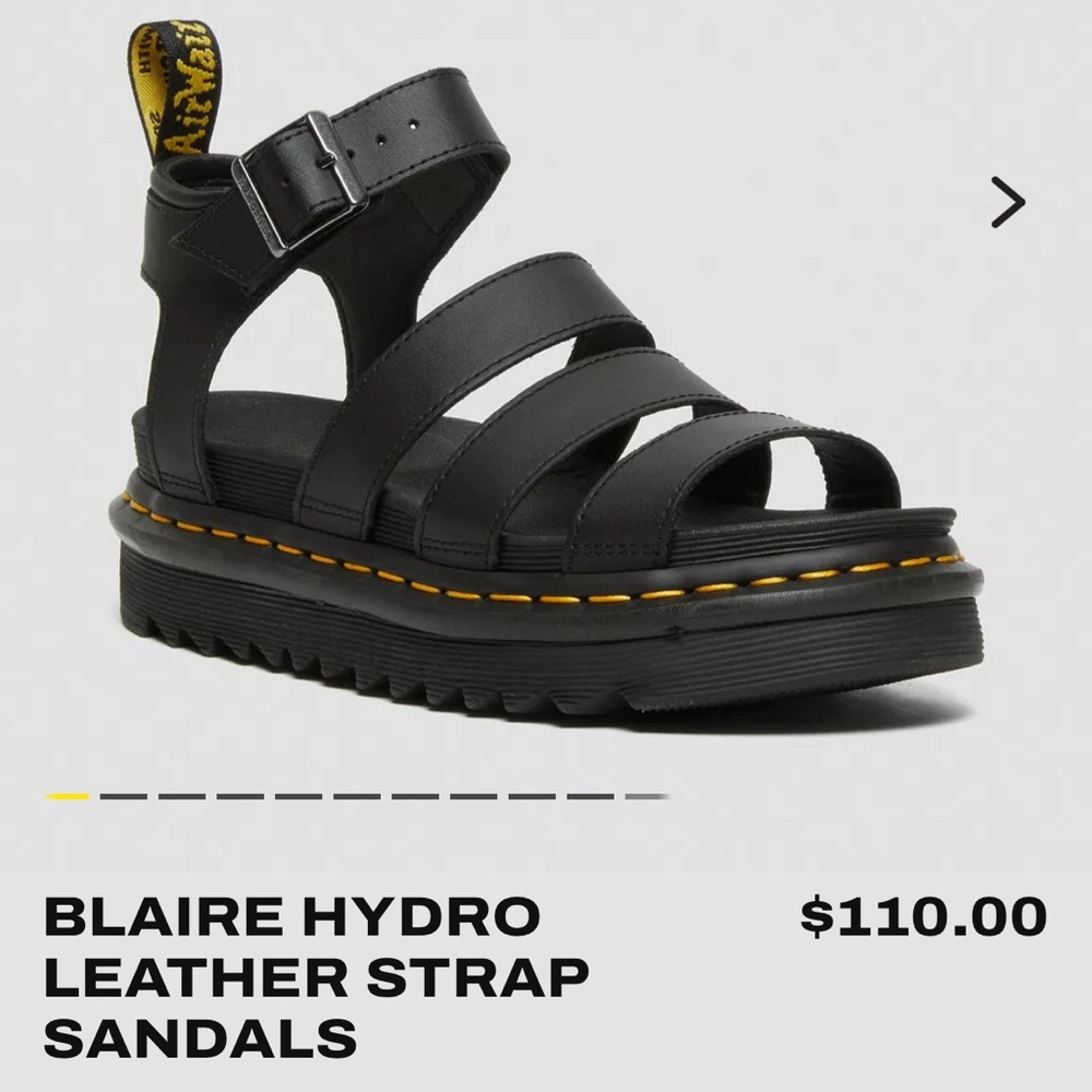 Dr. Martens Blaire Hydro Leather Strap Sandals